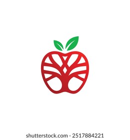 tree and apple logo design