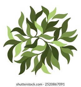 Árvore para plantas baixas arquitetônicas. Design de comitiva. Várias árvores, arbustos e arbustos, vista superior para o plano de projeto de paisagem. Ilustração vetorial.