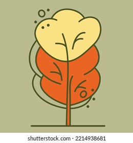 Tree for architectural plans. Entourage design. Various trees, bushes, and shrubs, frontal view for the landscape design plan. Vector illustration.