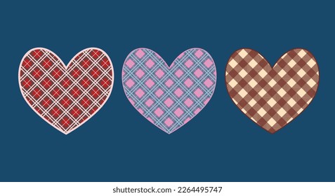 Tree argyle style love heart
