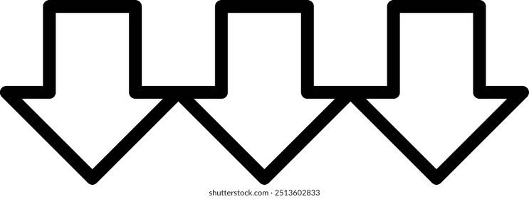 tree arrow pointing on down design element