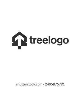 Tree arrow timber forest logo