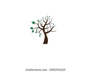 Tree with Arrows symbolizing growth, forward movement, arrow Tree icon logo concept vector illustration design sustainability, future, new direction.