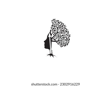 Árbol con flechas que simbolizan el crecimiento, el movimiento hacia adelante, el icono de flecha Árbol el concepto de diseño de ilustración vectorial sustentabilidad, futuro, nueva dirección.