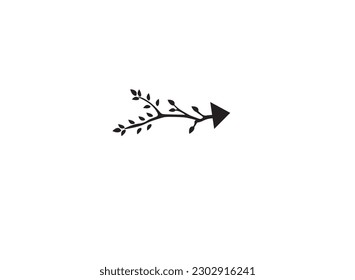 Tree with Arrows symbolizing growth, forward movement, arrow Tree icon logo concept vector illustration design sustainability, future, new direction.