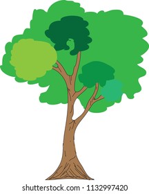tree for the art background white