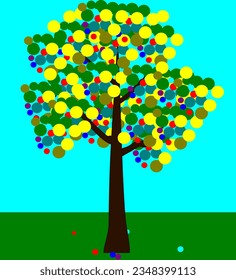 Tree art, strange shapes, with a variety of perspectives