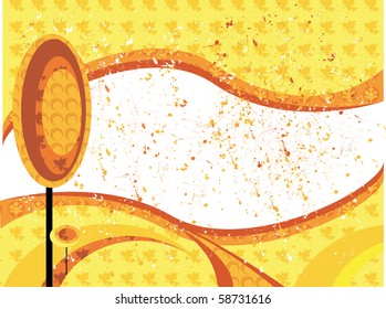 Tree autumn background, vector illustration