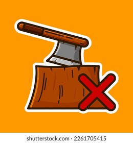 Baum- und Axt-Illustrations-Design