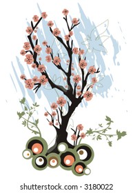 Tree background. Check my portfolio for more of this series as well as thousands of other great vector items.