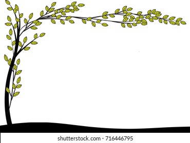 tree background vector