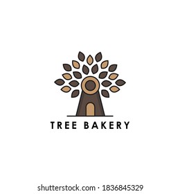 Tree Bakery Logo Vector Food Simple
