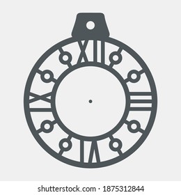 Tree ball clock toy decoration quality vector illustration cut