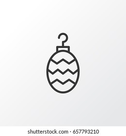 Tree Ball Icon Symbol. Premium Quality Isolated Christmas Toy Element In Trendy Style.