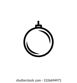 Tree ball line icon. Cristmas decoration vector illustration isolated on white. Tree globe outline style design, designed for web and app. Eps 10