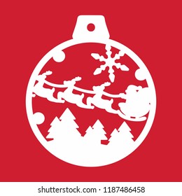 Tree ball toy decoration quality vector illustration cut