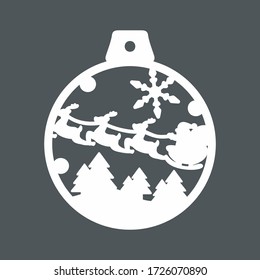 Tree ball toy decoration quality vector illustration cut