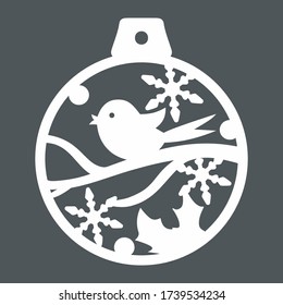 Tree ball toy decoration quality vector illustration cut