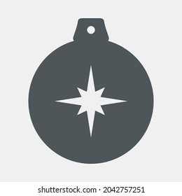 Tree Ball Toy Decoration Quality Vector Illustration Cut