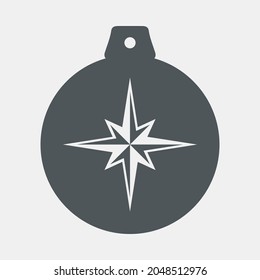 Tree Ball Toy Decoration Quality Vector Illustration Cut