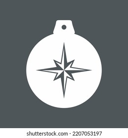 Tree Ball Toy Decoration Quality Vector Illustration Cut