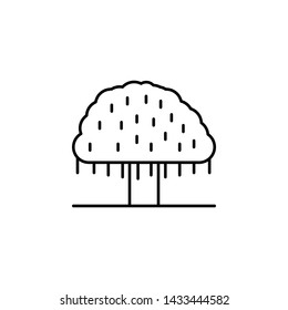 Tree, banyan icon. Simple thin line, outline vector of trees icons for ui and ux, website or mobile application