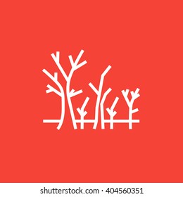 Baum mit bloßen Zweigen Linie Symbol.