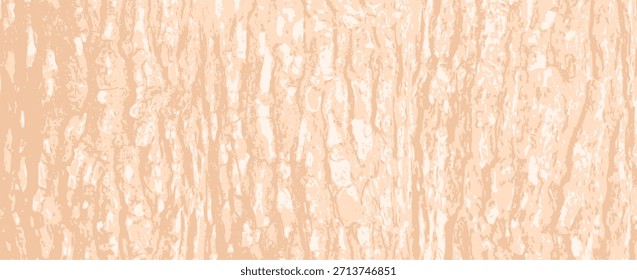 Fundo de casca de árvore com fendas naturais. Superfície bege de grão resistente, exterior orgânico. Padrão de textura de madeira, design rústico ou vintage, conceito de floresta. Ilustração vetorial de material decorativo criativo