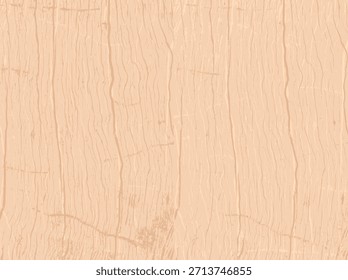 Fundo de casca de árvore com fendas naturais. Superfície bege de grão resistente, exterior orgânico. Padrão de textura de madeira, design rústico ou vintage, conceito de floresta. Ilustração vetorial de material decorativo criativo