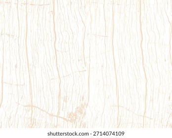 Fundo de casca de árvore com fendas naturais. Superfície bege de grão resistente, exterior orgânico. Padrão de textura de madeira, design rústico ou vintage, conceito de floresta. Ilustração vetorial de material decorativo criativo