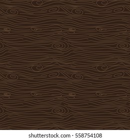 Tree bark brown texture vector seamless pattern. Brown wooden surface background.