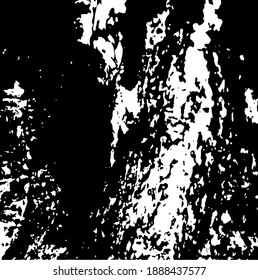 Tree bark with a crack on the core. Design element. Background texture, vector illustration.
