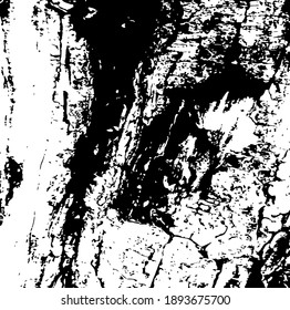 Corteza de árbol. Núcleo de árbol roto. Elemento de diseño. Textura de fondo, ilustración vectorial.