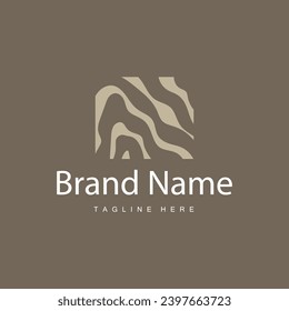 Tree Bark Logo Design Vector Simple Wood Texture Bark Illustration Symbol