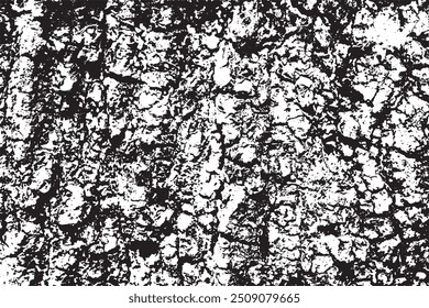 Vetor de fundo de textura de casca de árvore, Fundo preto e branco 