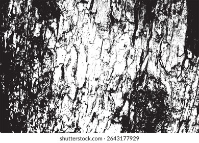 Vetor de fundo de textura de casca de árvore, Fundo preto e branco 
