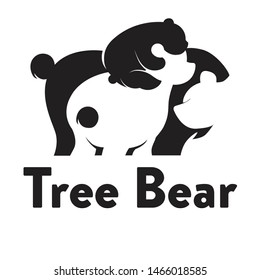 tree bear dad,mom and son