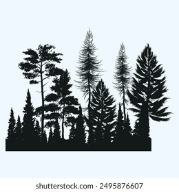 Árbol hermoso Conjunto de Colección de iconos