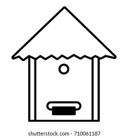 Tree beehive icon. Outline illustration of tree beehive vector icon for web design isolated on white background