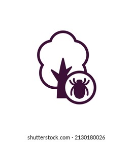 tree beetle icon on white