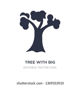 tree with big foliage icon on white background. Simple element illustration from Nature concept. tree with big foliage icon symbol design.