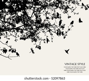 tree and bird