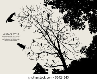 tree and bird