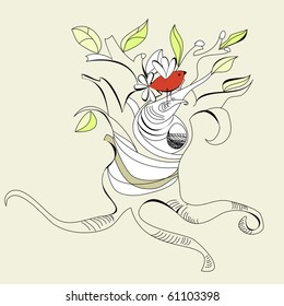 Tree with bird