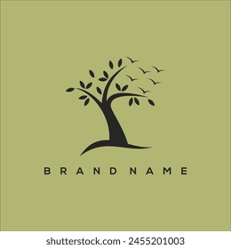 Vektorgrafik des Tree and Bird Counseling Logos