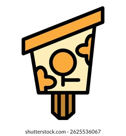 Tree bird house icon. Outline tree bird house vector icon color flat isolated - Powered by Shutterstock - Get 15% off with code: PIKWIZARD15