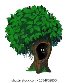 Tree with bird insight 