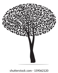 tree black , vector illustration