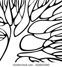 tree black and white graphics

