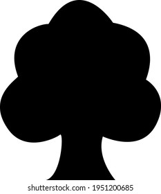 Tree black and white symbol